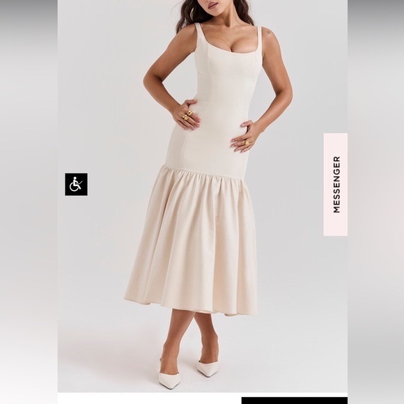 House of CB Cream Midi Dress - Picture 2 of 4